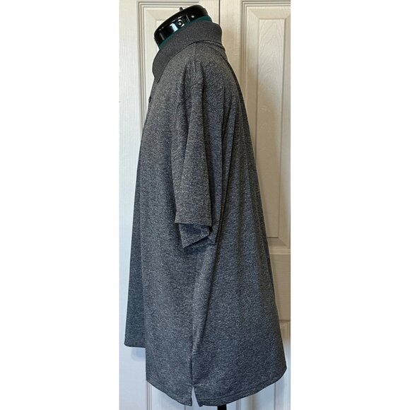 Men's HAGGAR Clothing Co. Dark Gray Polo Golf Shirt 100% Polyester Size Large - Picture 16 of 16